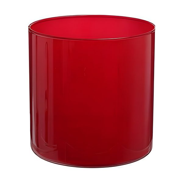 Cylinder Vase – Red, coloured glass