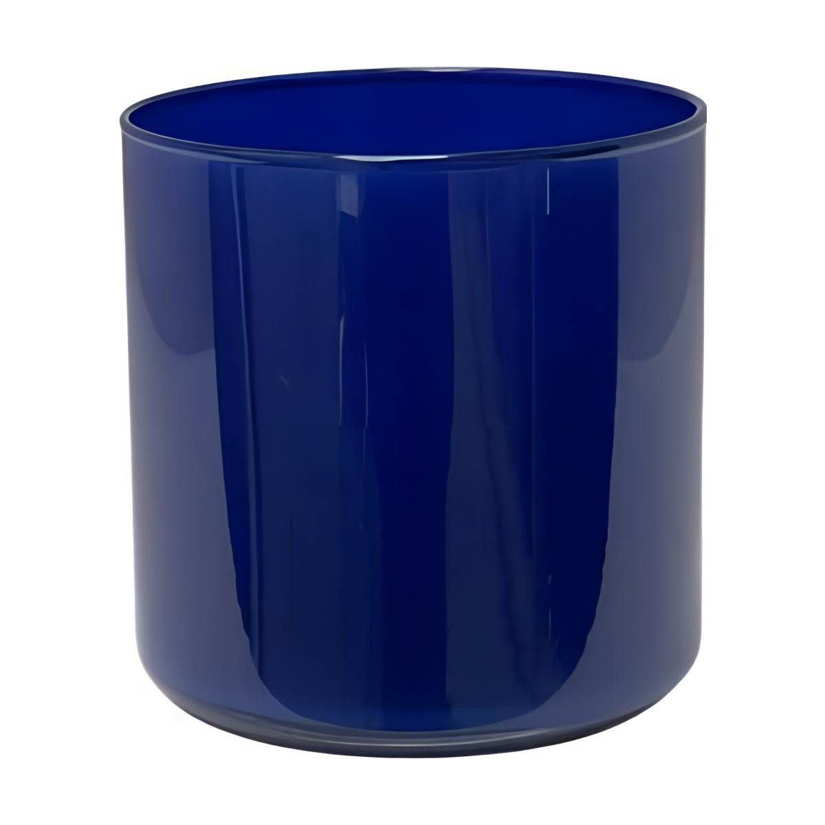 Vase cylindrique – Bleu royal, verre coloré