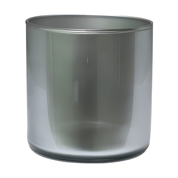 Cylinder Vase – Silver, coloured glass