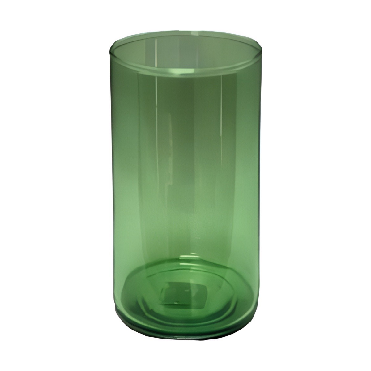Cylinder Vase – Transparent Olive Green, coloured glass