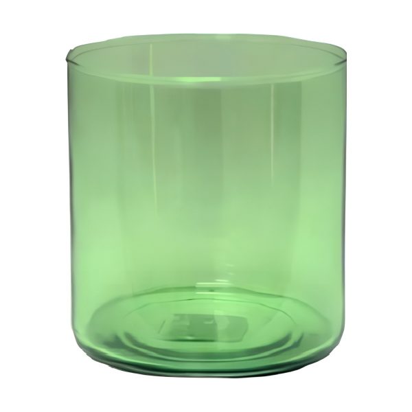 Cylinder Vase – Transparent Olive Green, coloured glass