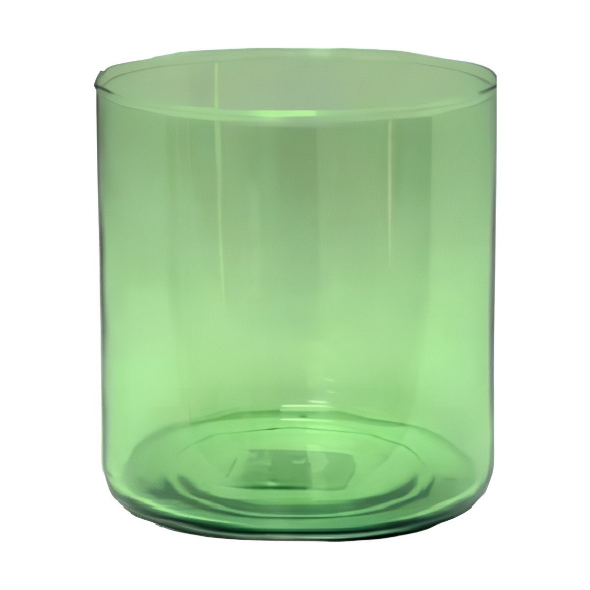 Cylinder Vase – Transparent Olive Green, coloured glass