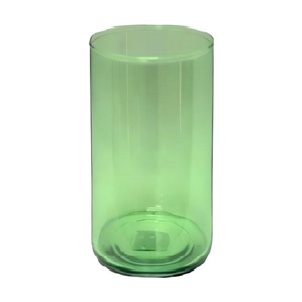 Cylinder Vase – Transparent Olive Green, coloured glass