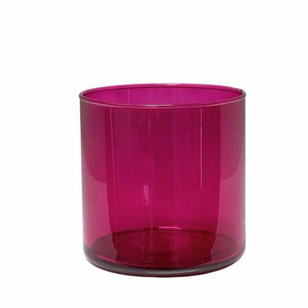 Vase cylindrique – Baie Sauvage Transparente, verre coloré