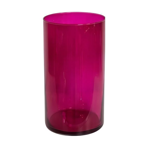 Cylinder Vase – Transparent Wild Berry, coloured glass