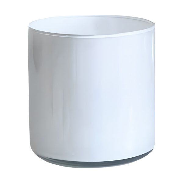 Cylinder Vase – White, coloured glass