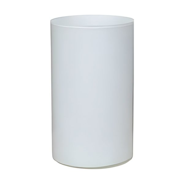 Cylinder Vase – White, coloured glass