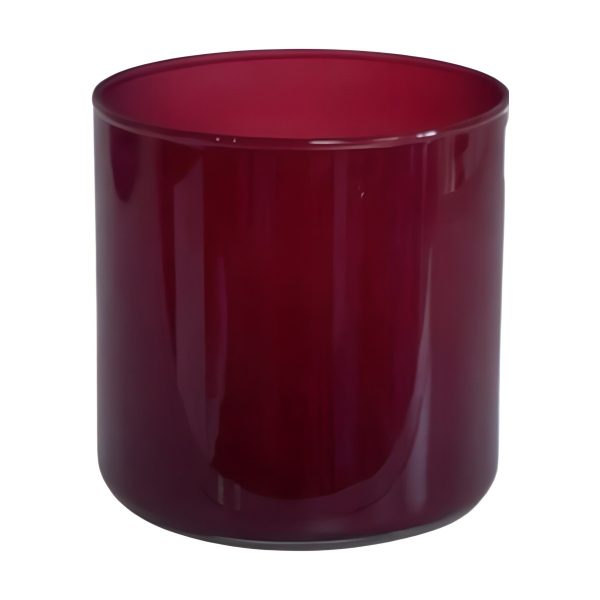 Cylinder Vase – Wine Red, coloured glass