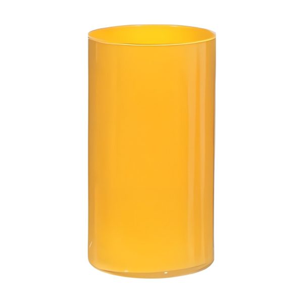 Cylinder Vase – Yellow, coloured glass
