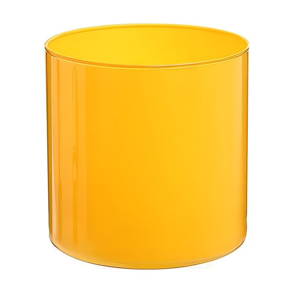 Cylinder Vase – Yellow, coloured glass