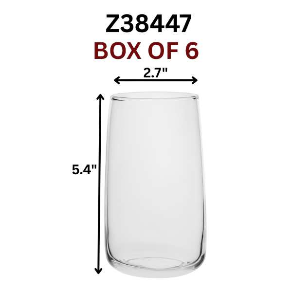 Emma Tall Glass, clear glass