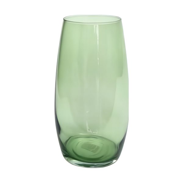 Florence Vase – Transparent Olive Green, coloured glass