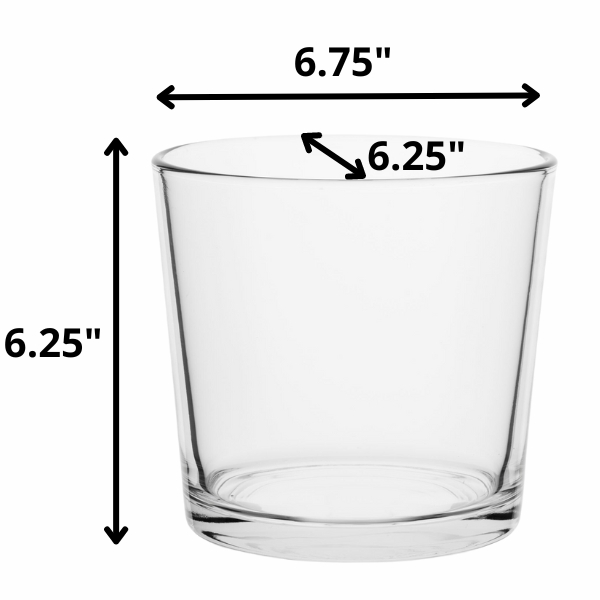 Flower Pot Thick Glass Vase - Clear, clear glass
