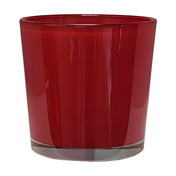 Flower Pot Thick Glass Vase – Red, coloured glass