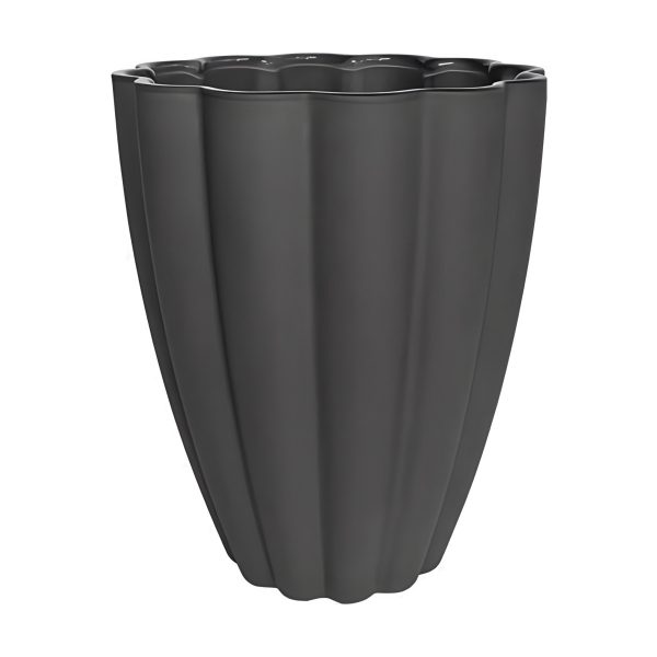 Vase à fleurs – Gris mat, verre coloré