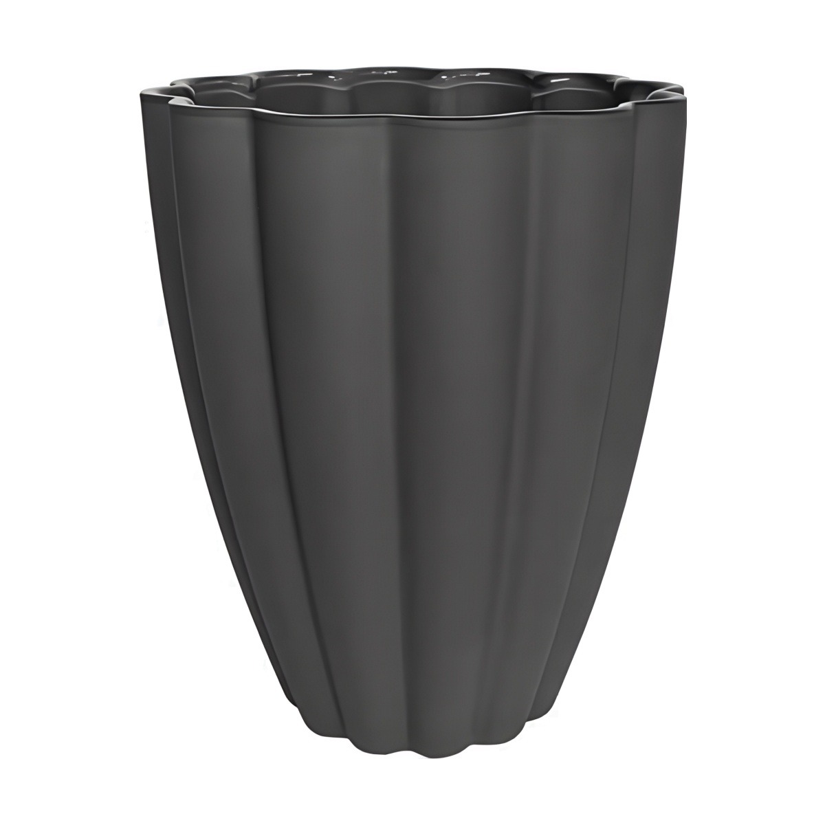Flower Vase – Grey Matte, coloured glass