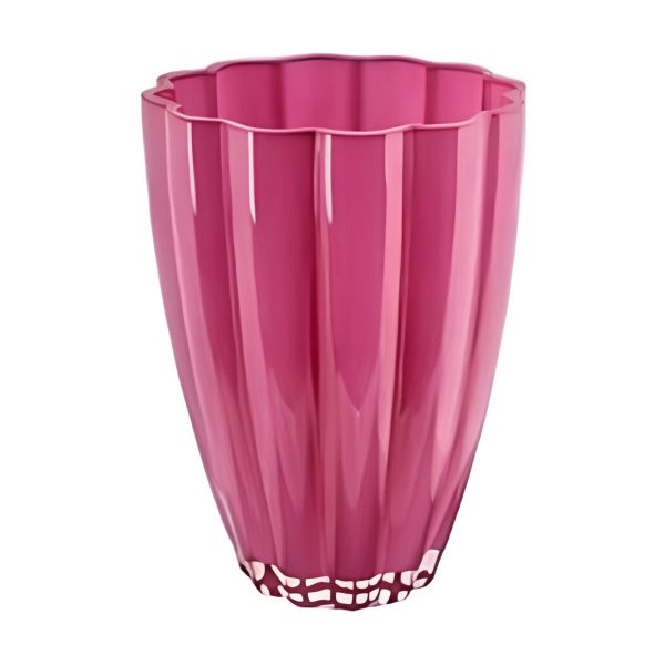 Vase à fleurs – Rose vif, verre coloré