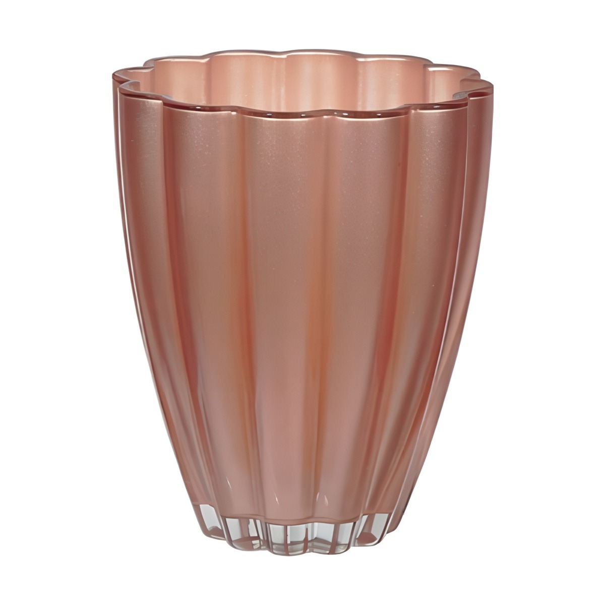 Flower Vase – Metallic Coral, coloured glass