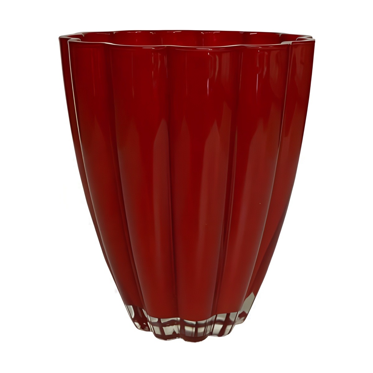 Flower Vase – Red, coloured glass