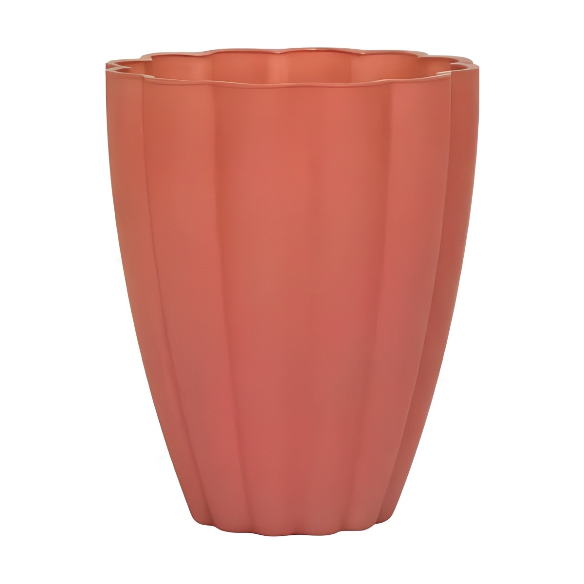 Flower Vase – Terra Cotta Matte, coloured glass