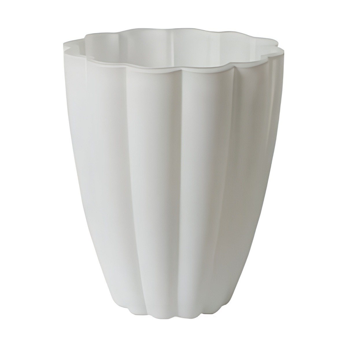 Flower Vase – White Matte, coloured glass