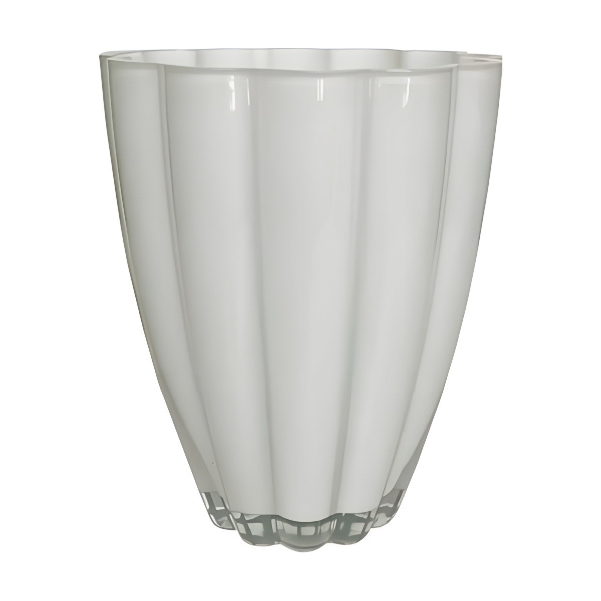 Flower Vase – White, coloured glass