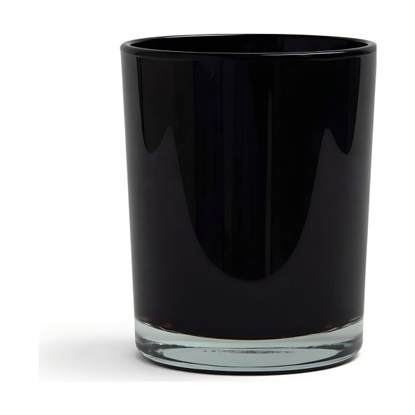 Cilindro de vidrio – Negro, vidrio transparente