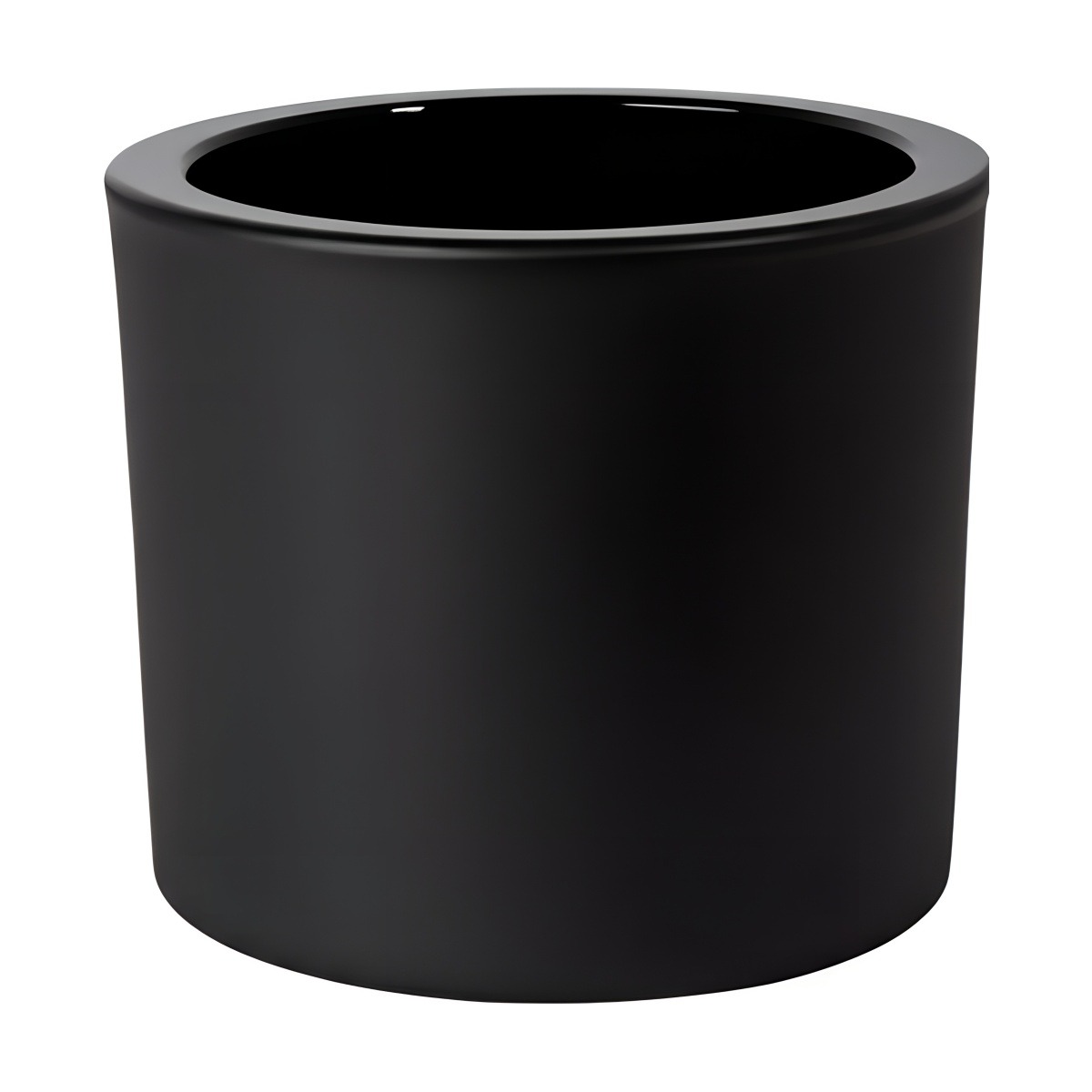 Glass Cylinder Vase – Black Matte, coloured glass