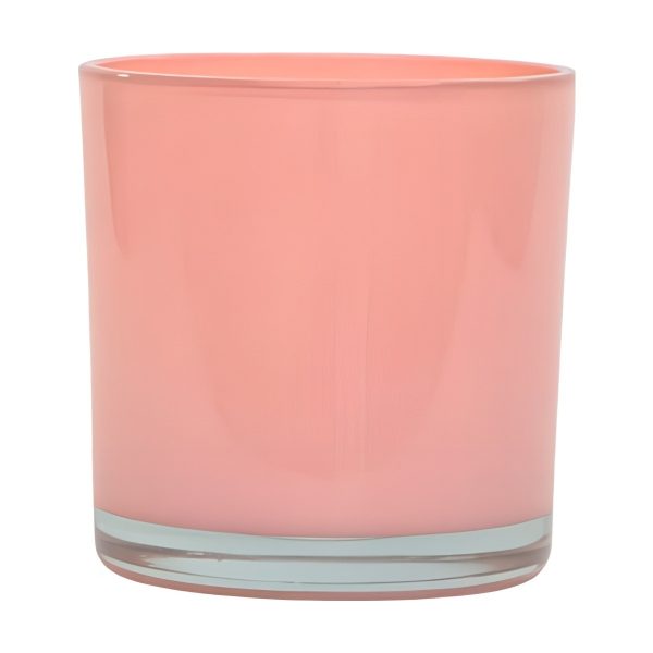 Glass Cylinder Vase – Blush Pink, coloured glass