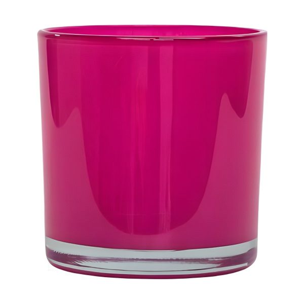 Glass Cylinder Vase – Hot Pink, coloured glass