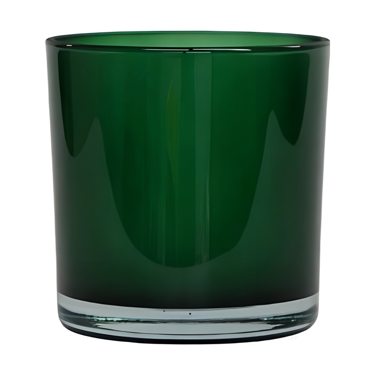 Glass Cylinder Vase – Hunter Green, coloured glass