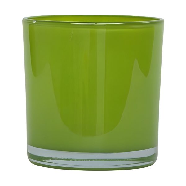 Glass Cylinder Vase – Lime Green, coloured glass