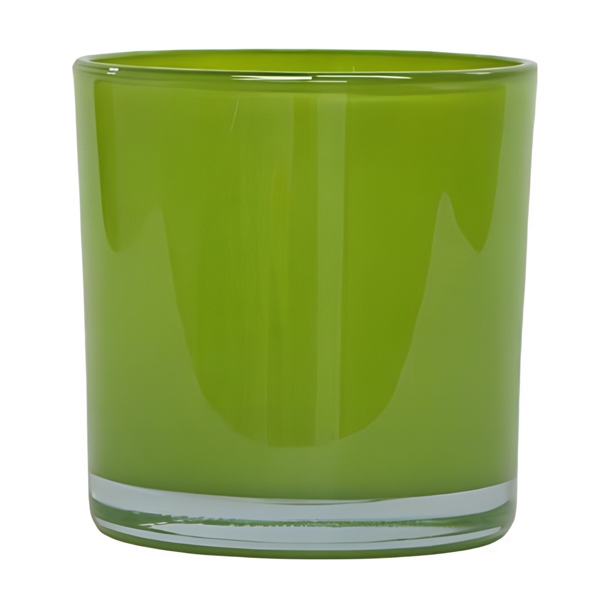 Glass Cylinder Vase – Lime Green, coloured glass