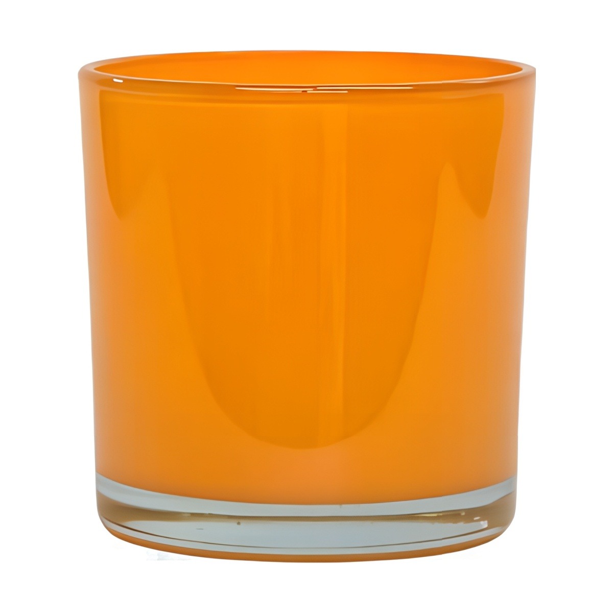 Glass Cylinder Vase – Orange, coloured glass
