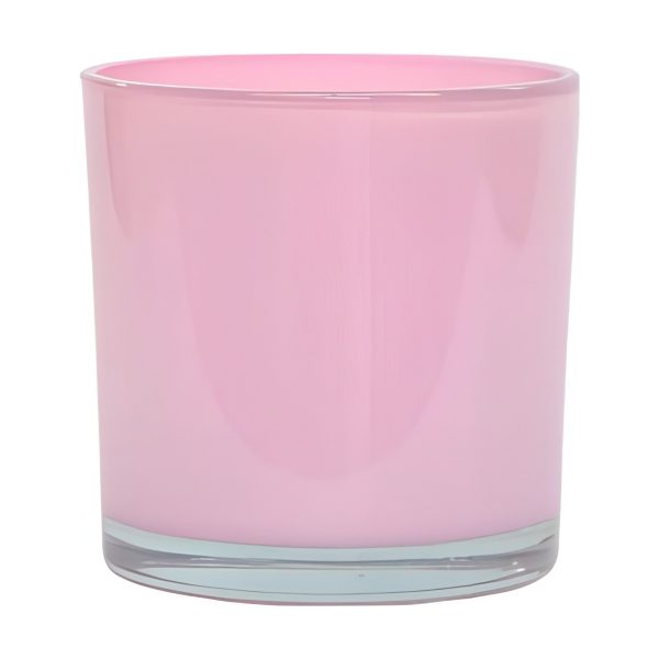 Glass Cylinder Vase – Pink, coloured glass
