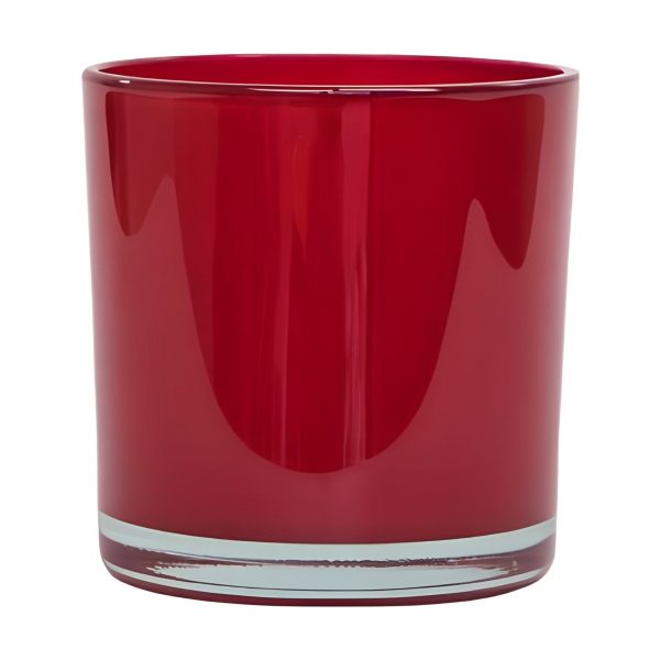 Glass Cylinder Vase – Red, coloured glass