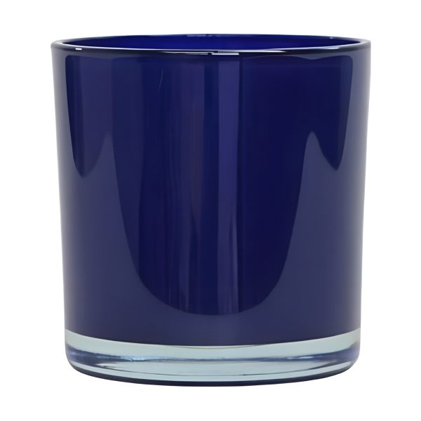Glass Cylinder Vase – Royal Blue, coloured glass