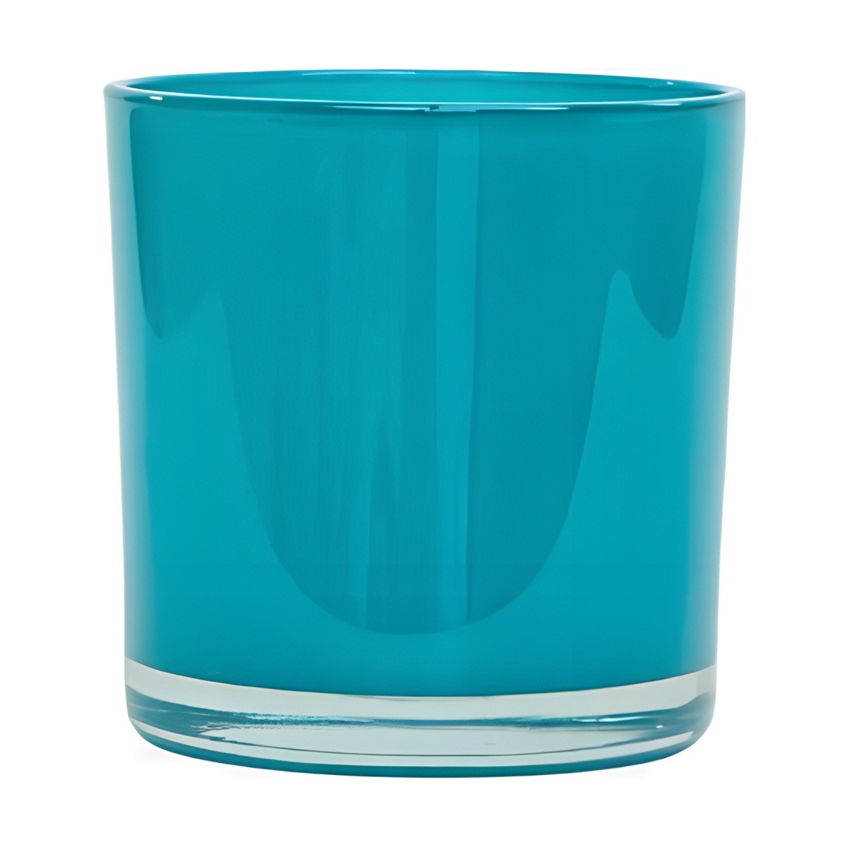 Glass Cylinder Vase – Turquoise, coloured glass
