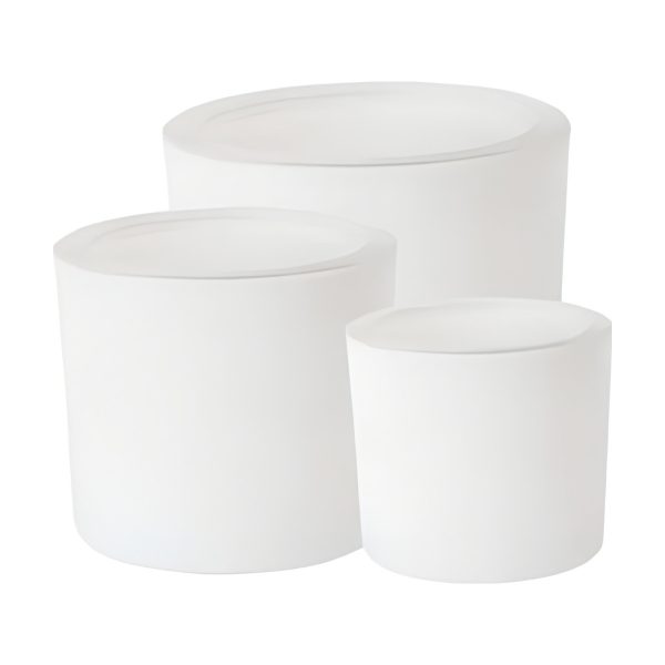 Glass Cylinder Vase – White Matte, coloured glass