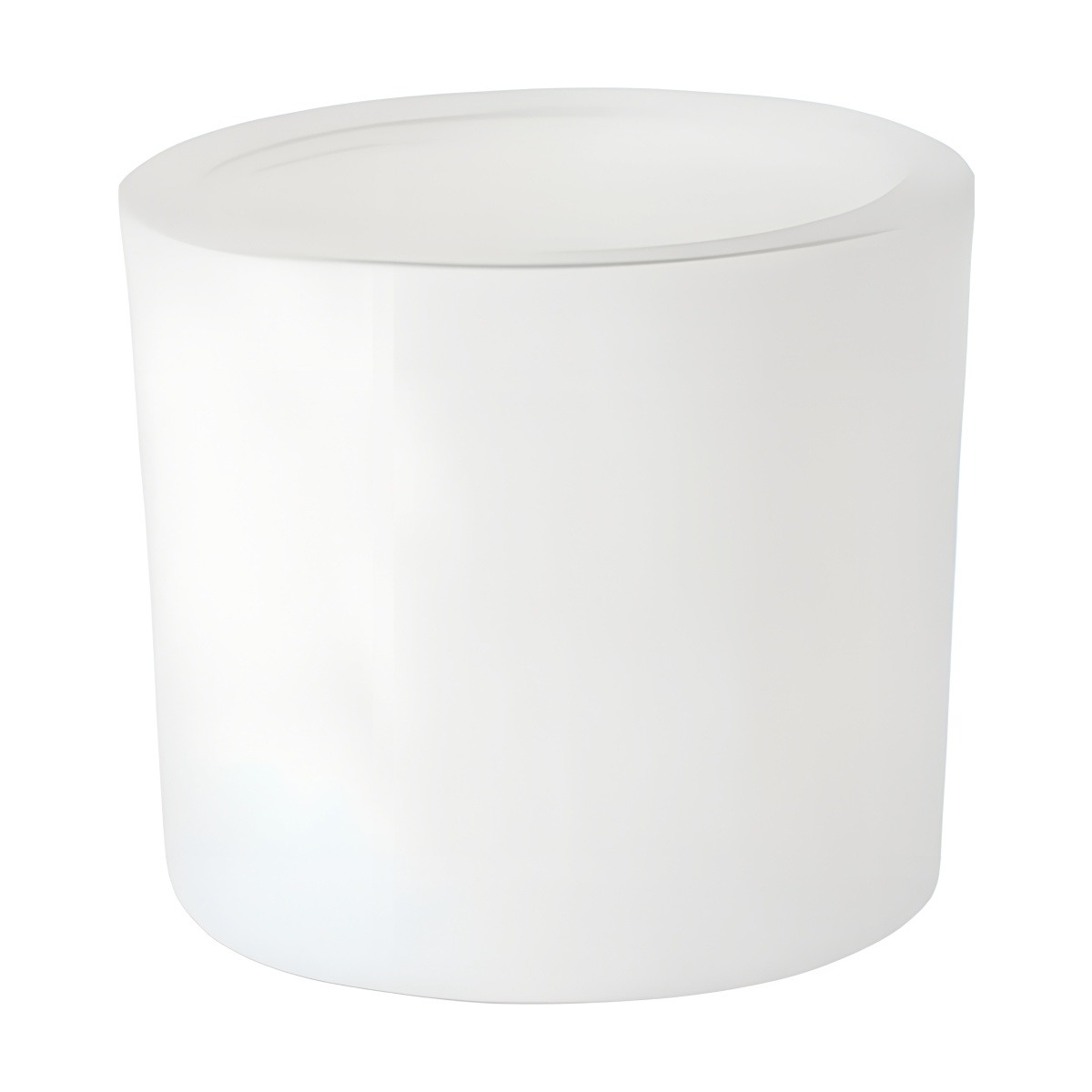 Vase cylindrique en verre – Blanc mat, verre coloré