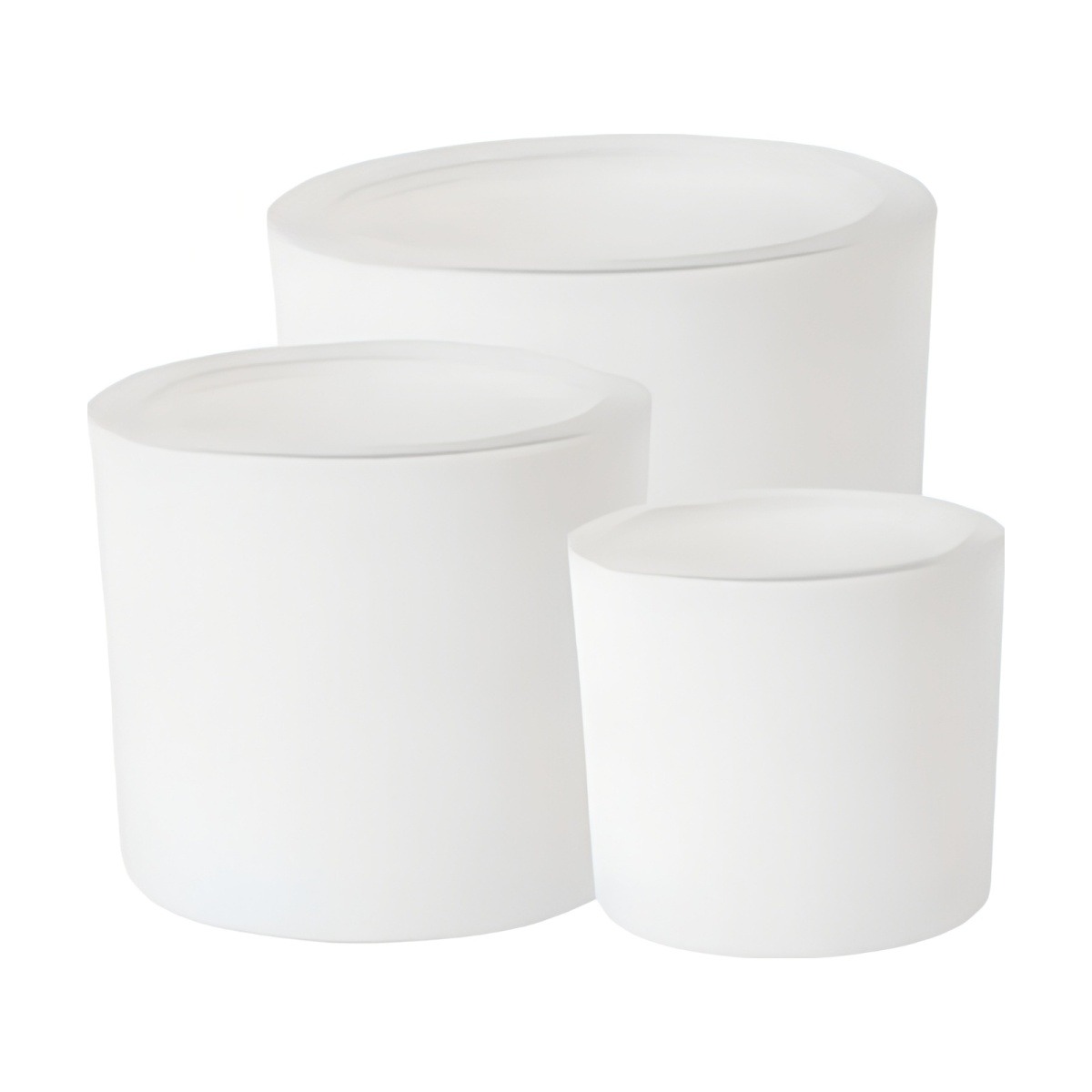 Glass Cylinder Vase – White Matte, coloured glass