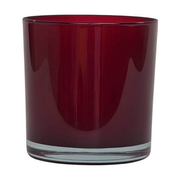 Glass Cylinder Vase – Wine Red, coloured glass