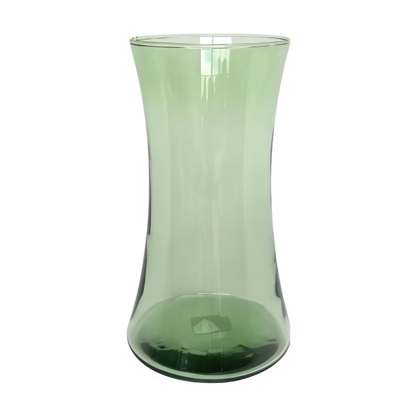 Harvest Vase – Olive Green, coloured glass