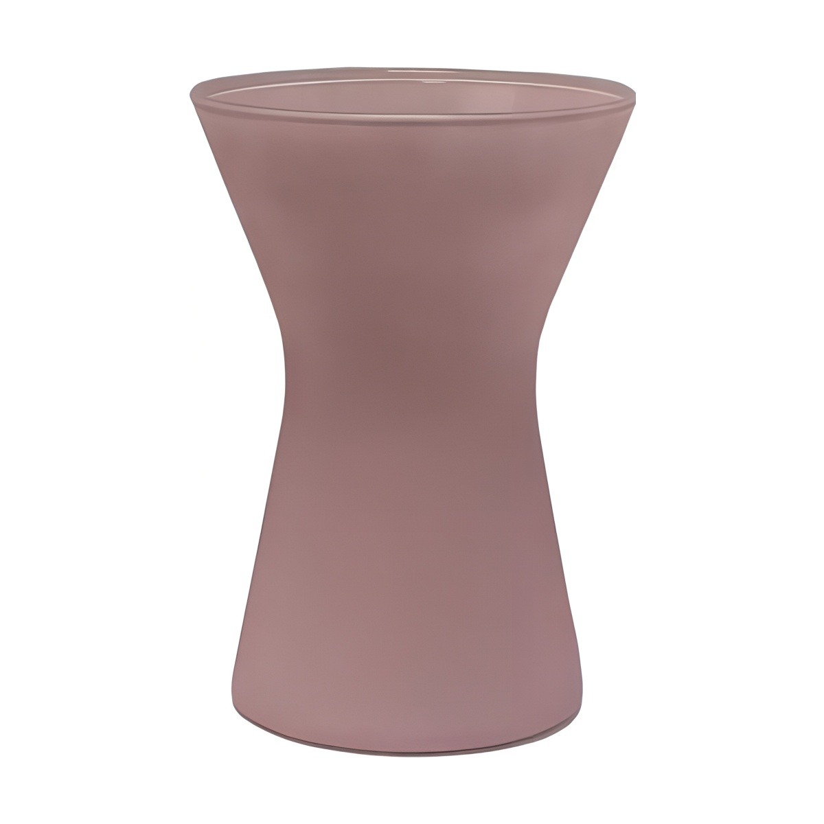 Florero Kiara – Mate rosa, vidrio de color
