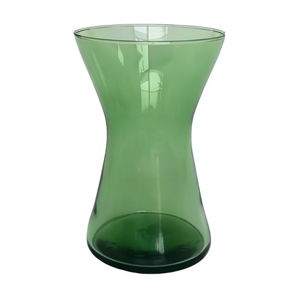 Kiara Vase – Transparent Olive Green, coloured glass