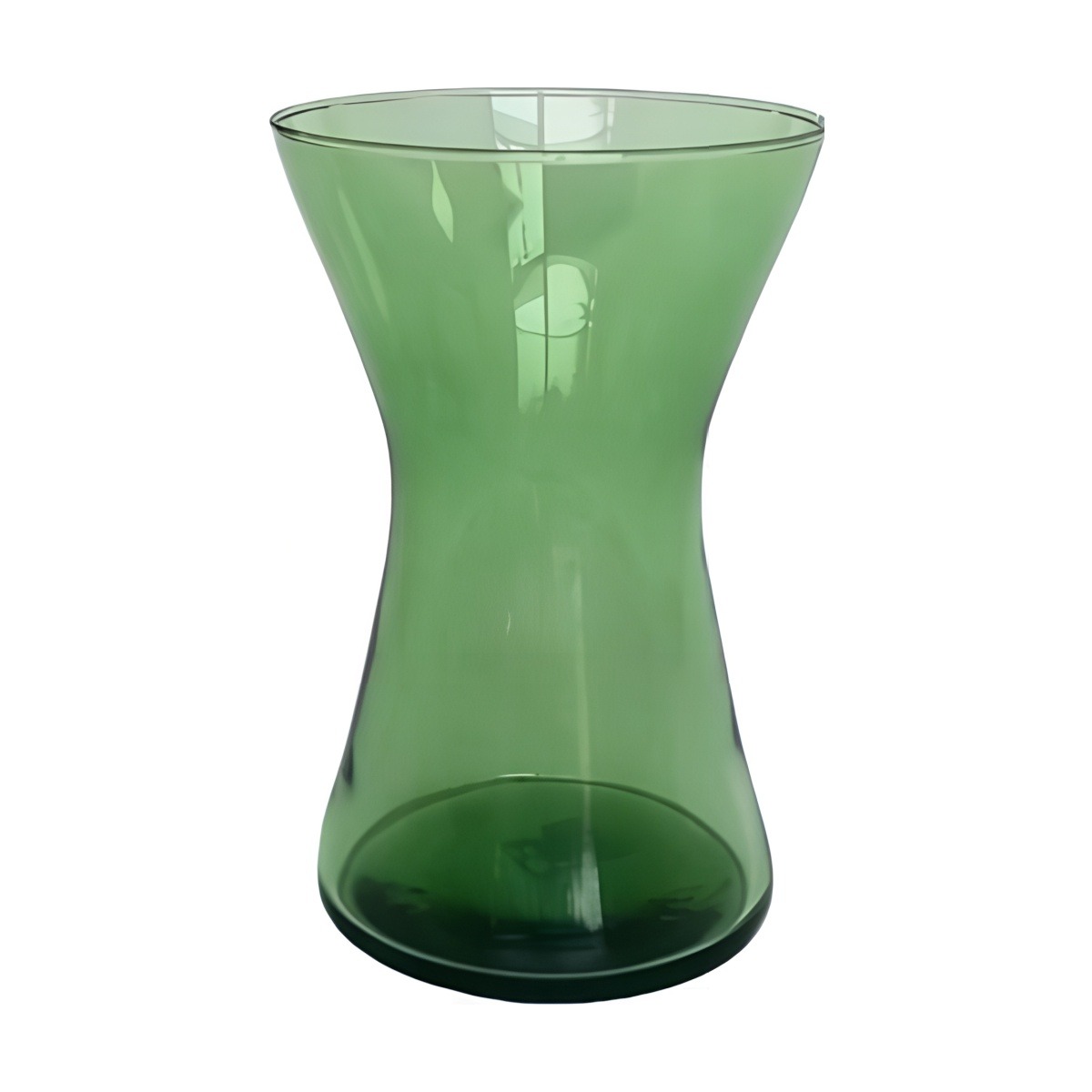 Florero Kiara – Verde Oliva Transparente, vidrio de color