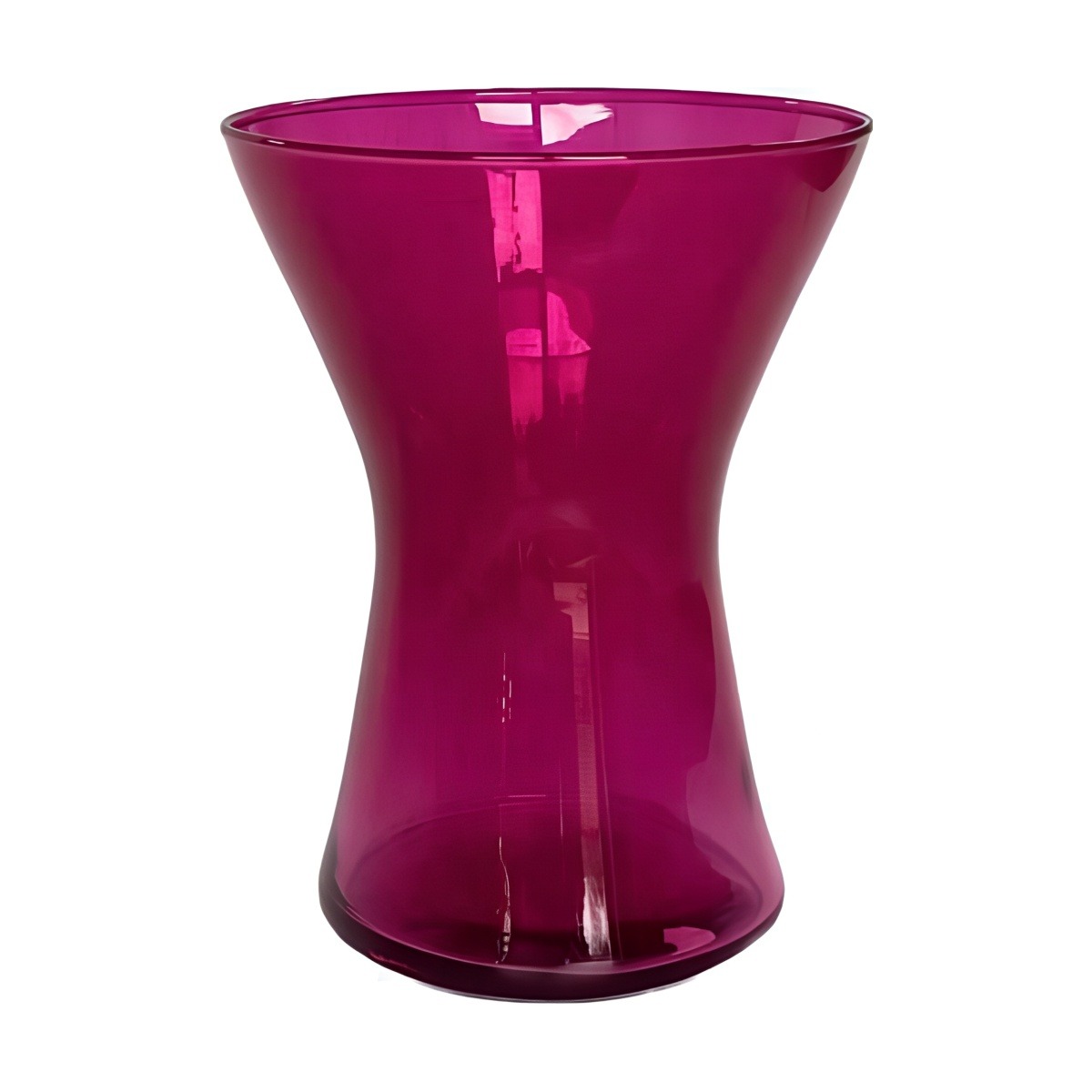Florero Kiara – Transparente Baya Silvestre, vidrio de color