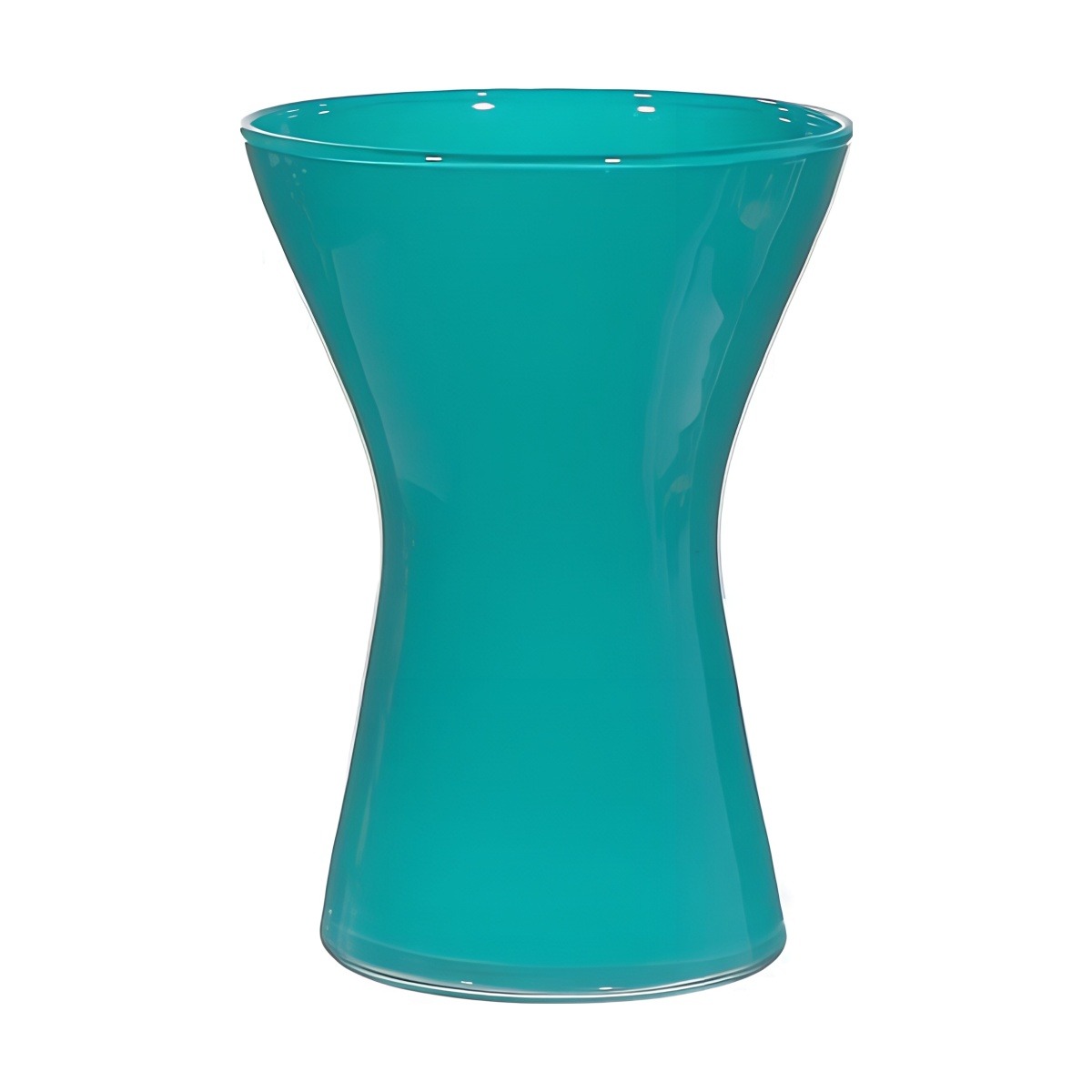 Florero Kiara – Turquesa, vidrio de color