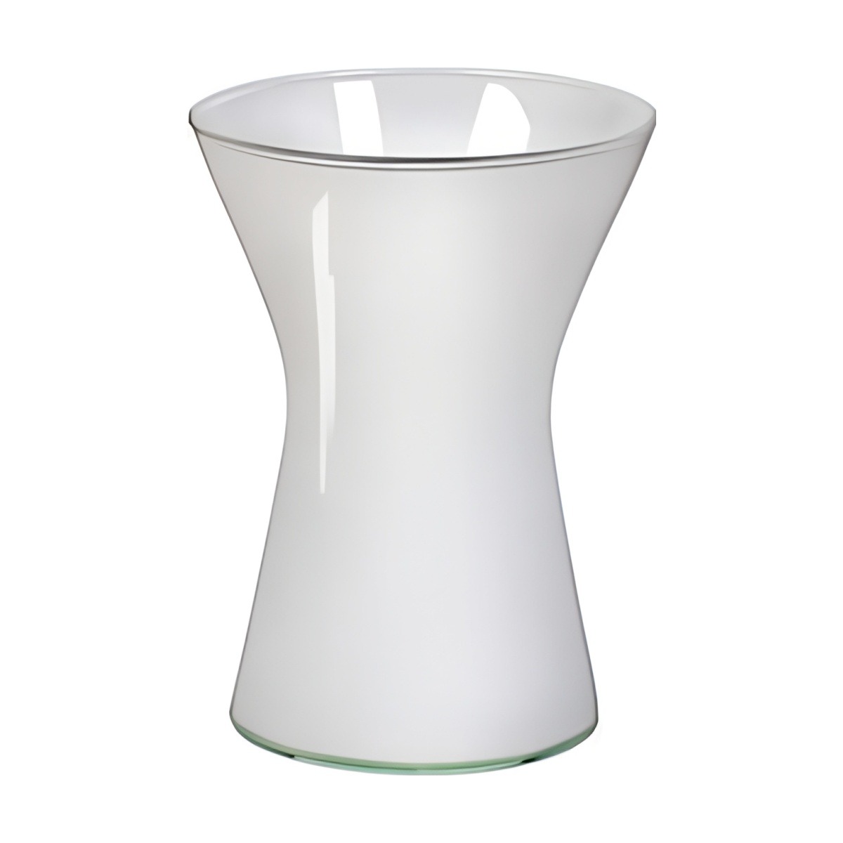 Florero Kiara – Blanco, vidrio de color