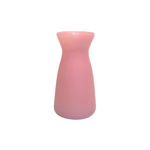 Jarrón Koob's – Mate rosa, vidrio de color